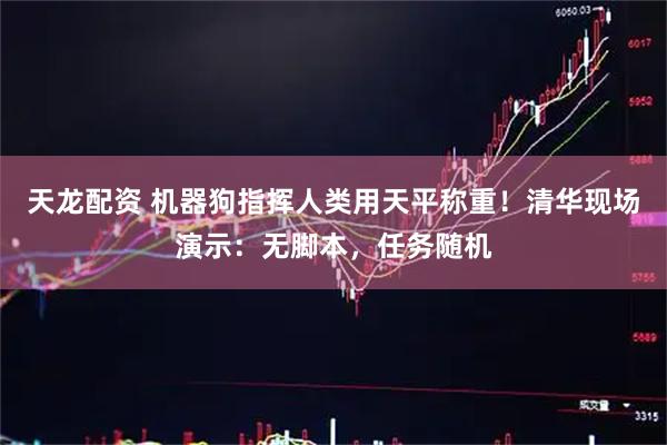 天龙配资 机器狗指挥人类用天平称重！清华现场演示：无脚本，任务随机